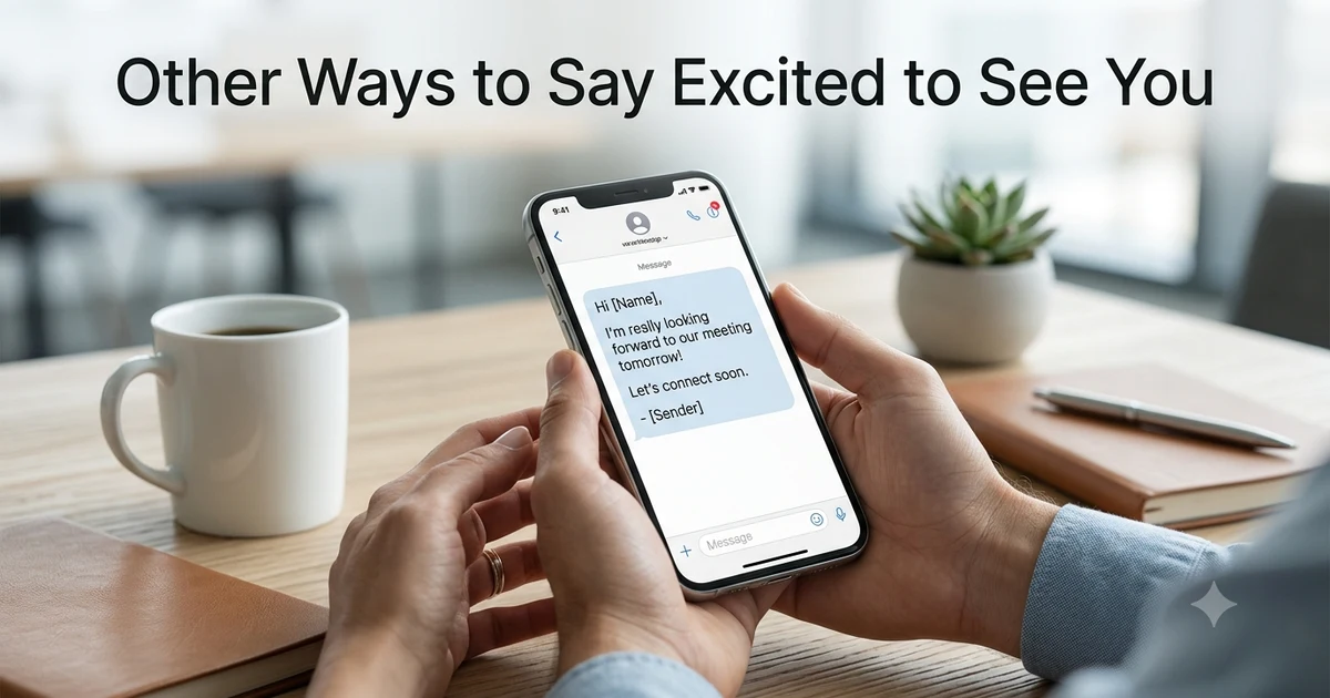 other ways to say excited to see you
