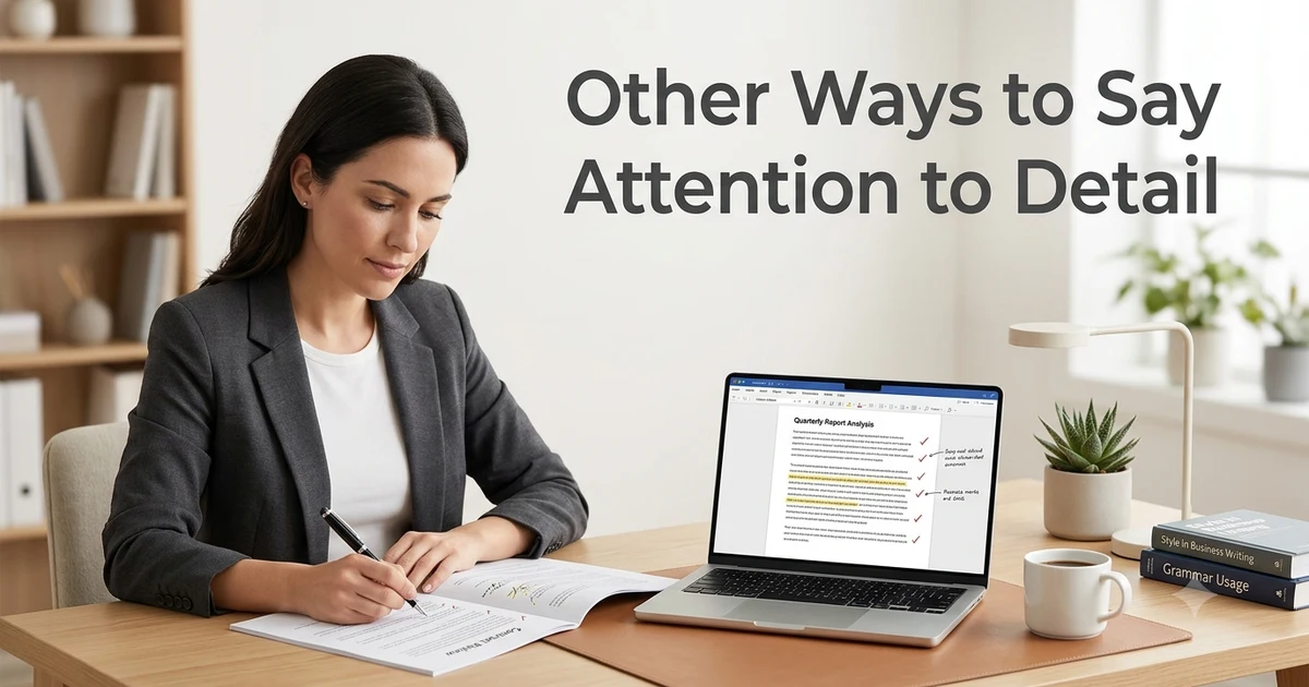 other ways to say attention to detail