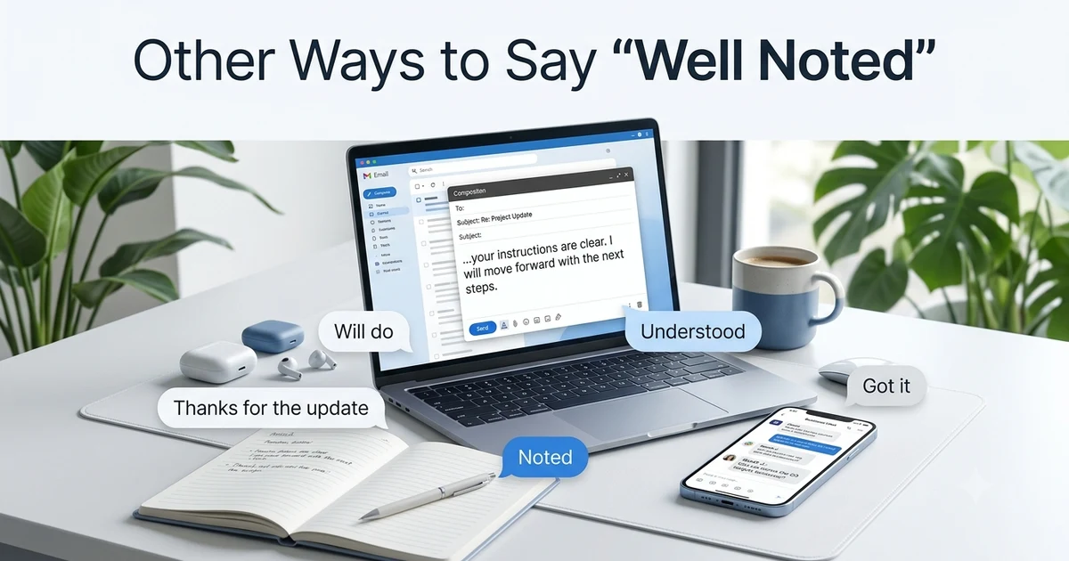 other ways to say well noted