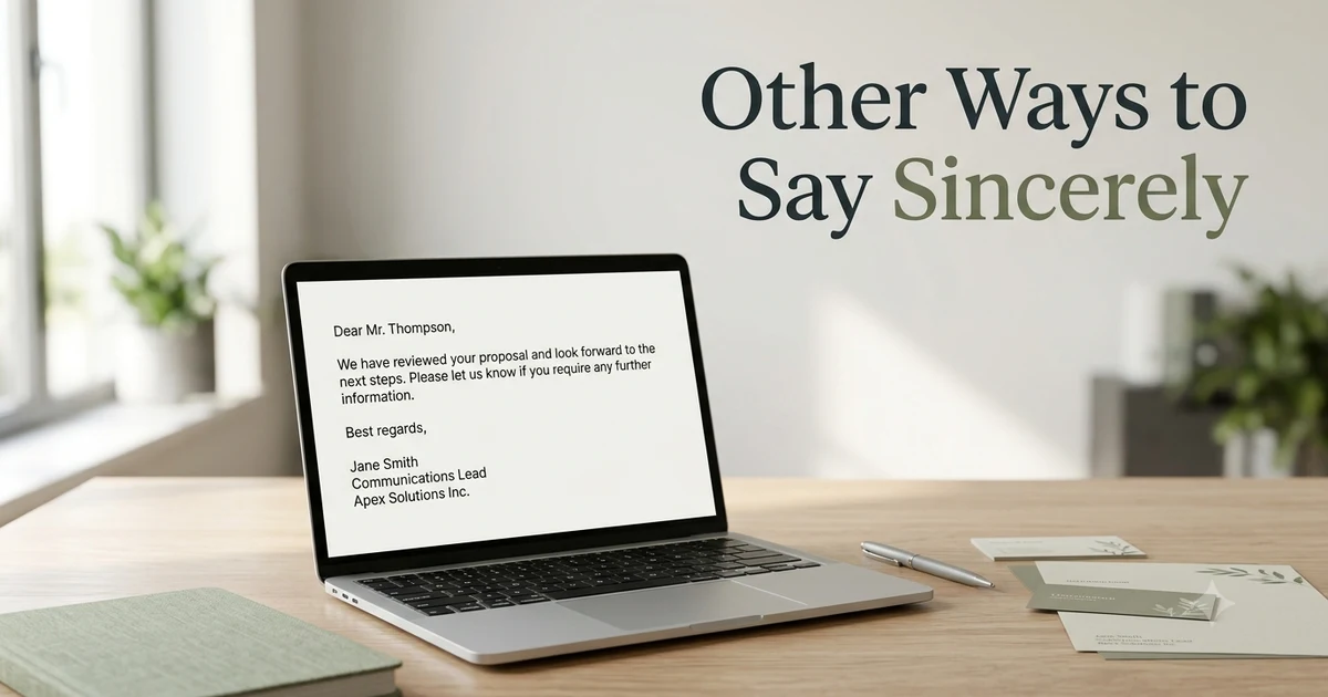 other ways to say sincerely