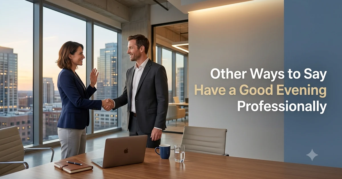other ways to say have a good evening professionally