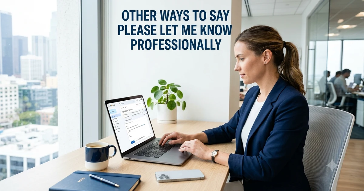 other ways to say please let me know professionally