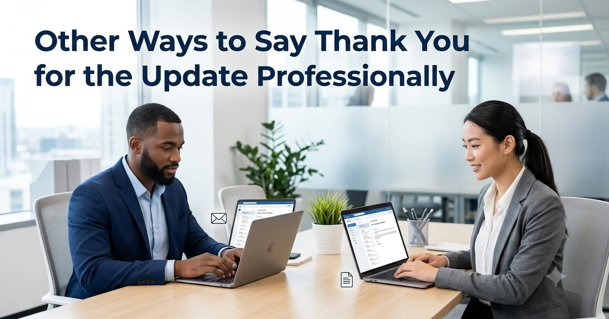 other ways to say thank you for the update professionally