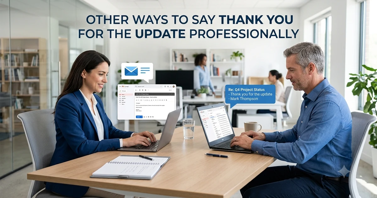 other ways to say thank you for the update professionally