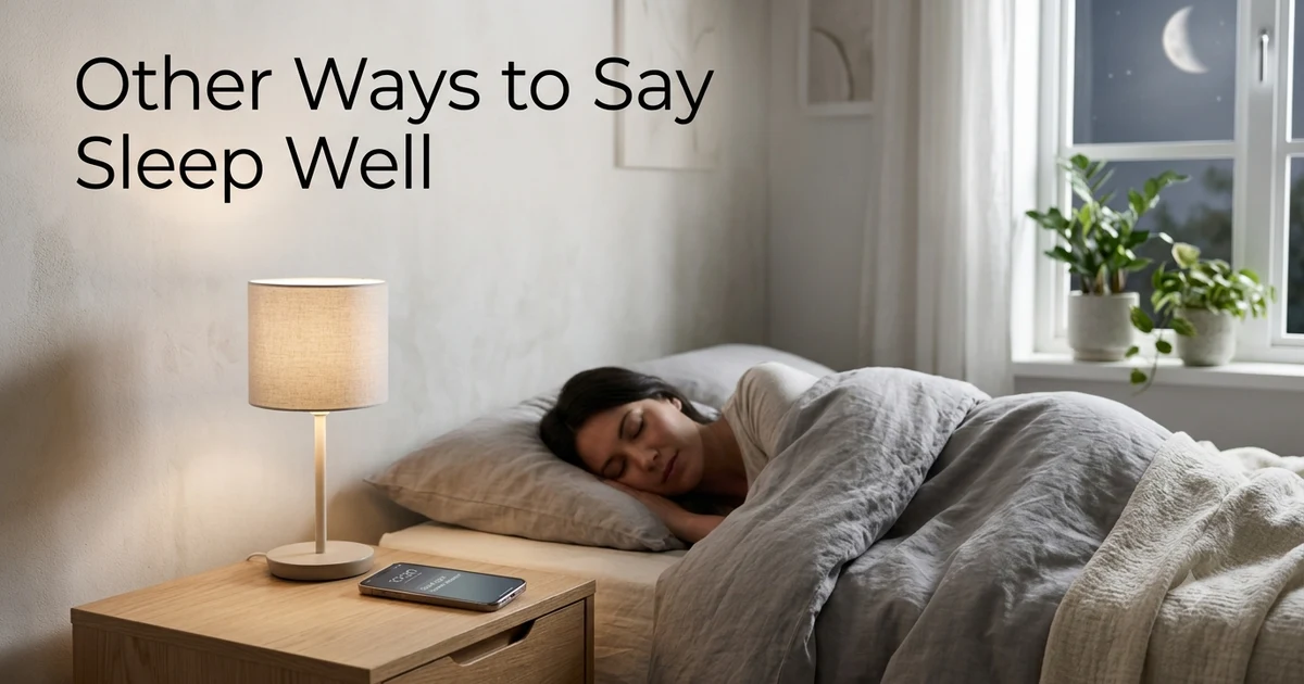 other ways to say sleep well