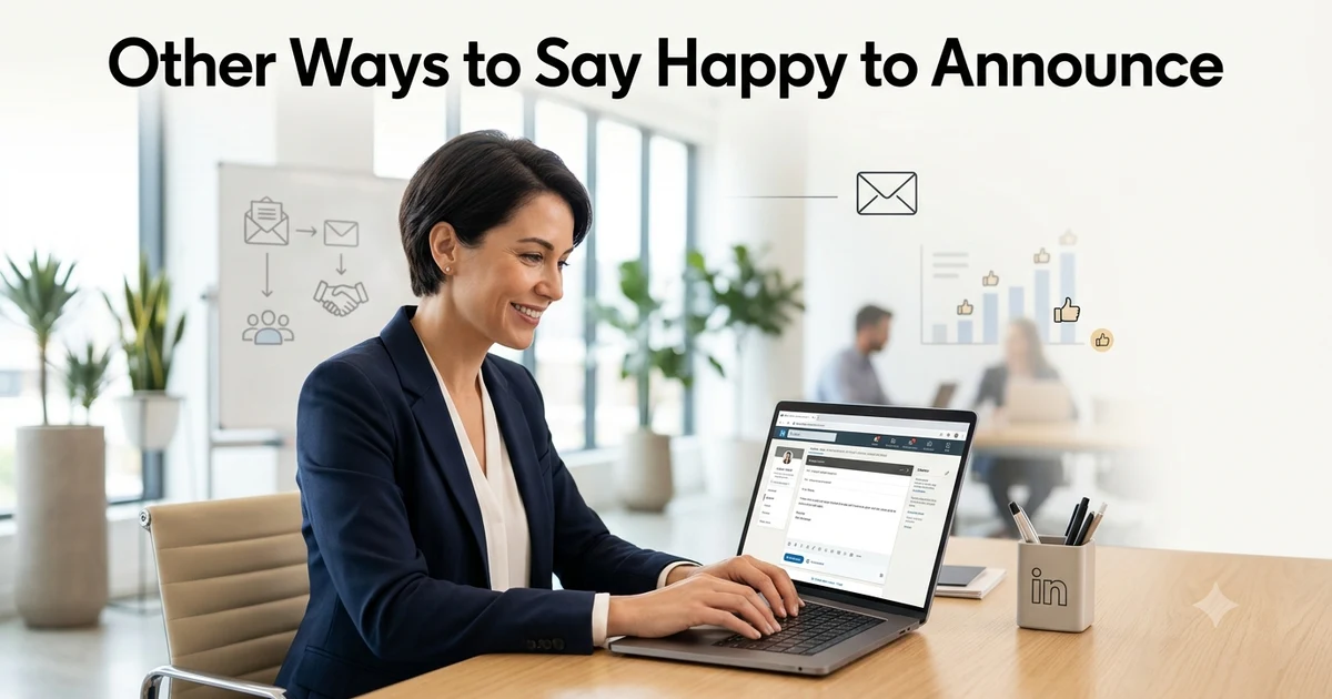 other ways to say happy to announce