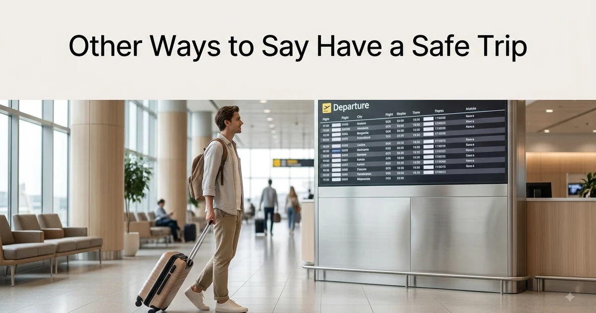 other ways to say have a safe trip