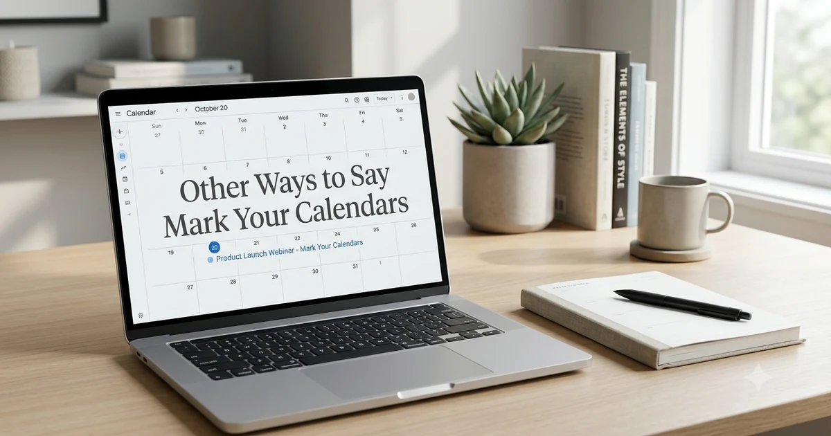 other ways to say mark your calendars