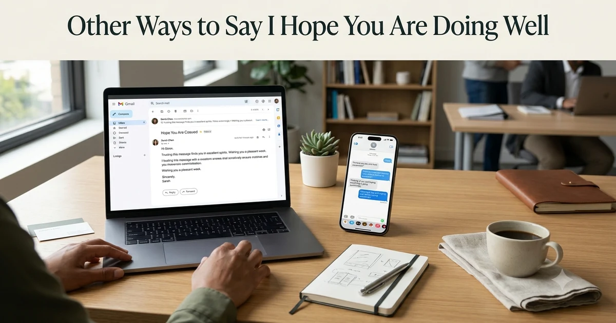 other ways to say i hope you are doing well
