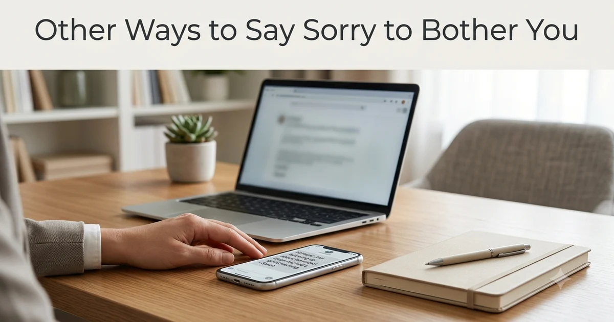 other ways to say sorry to bother you