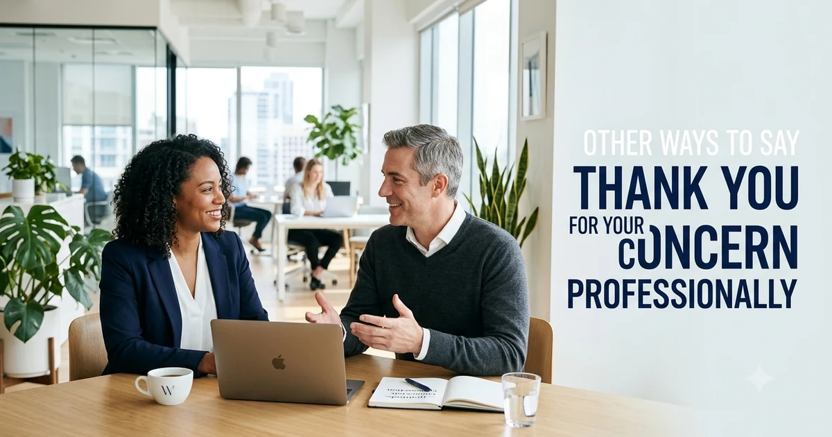 other ways to say thank you for your concern professionally