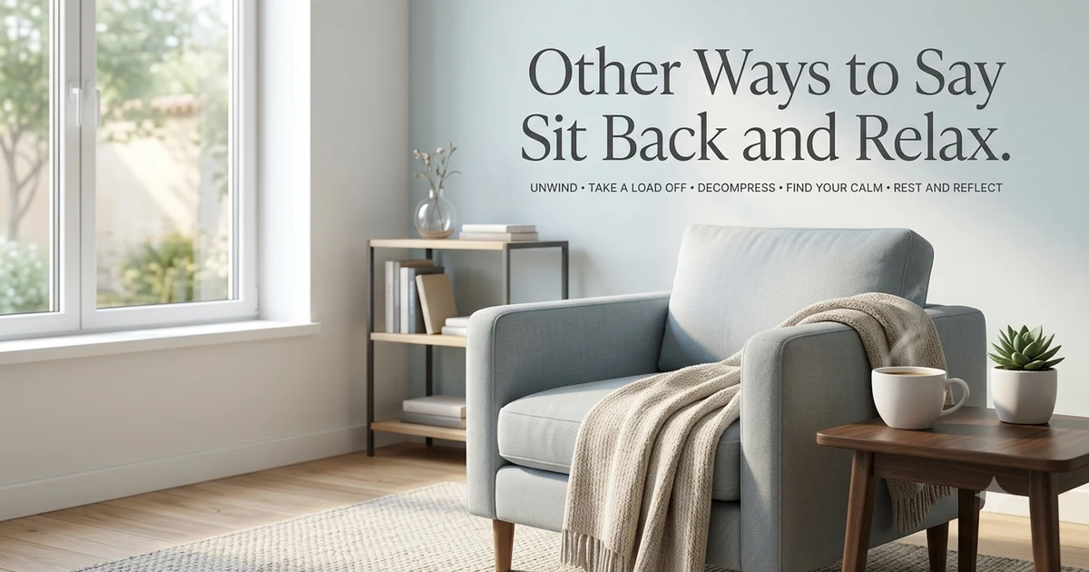 other ways to say sit back and relax