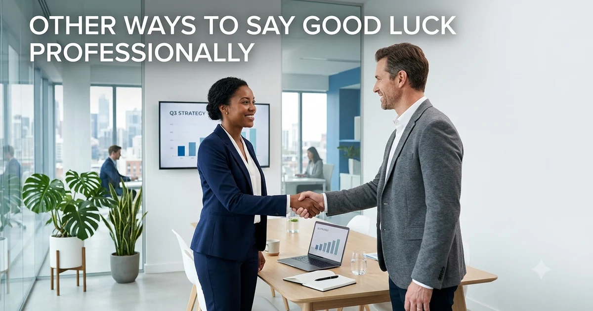 other ways to say good luck professionally