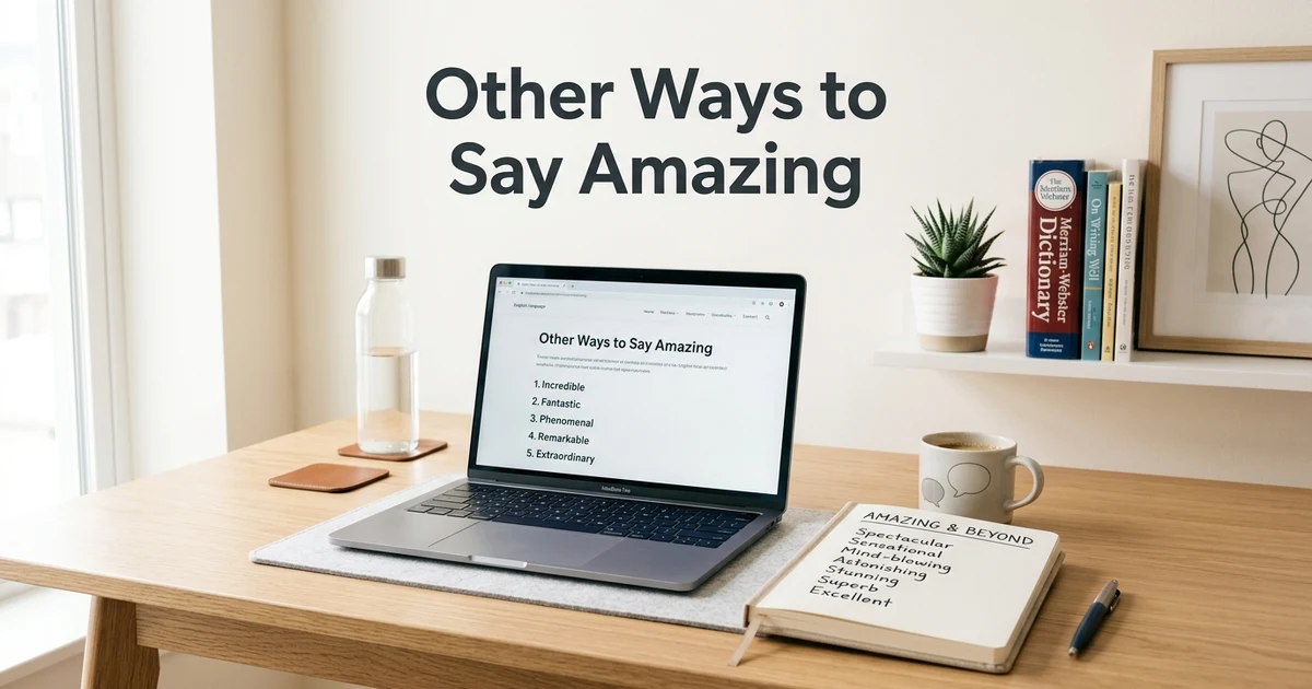Other Ways to Say Amazing