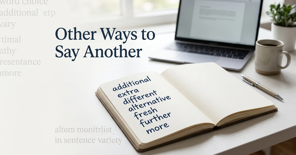 Other Ways to Say Another