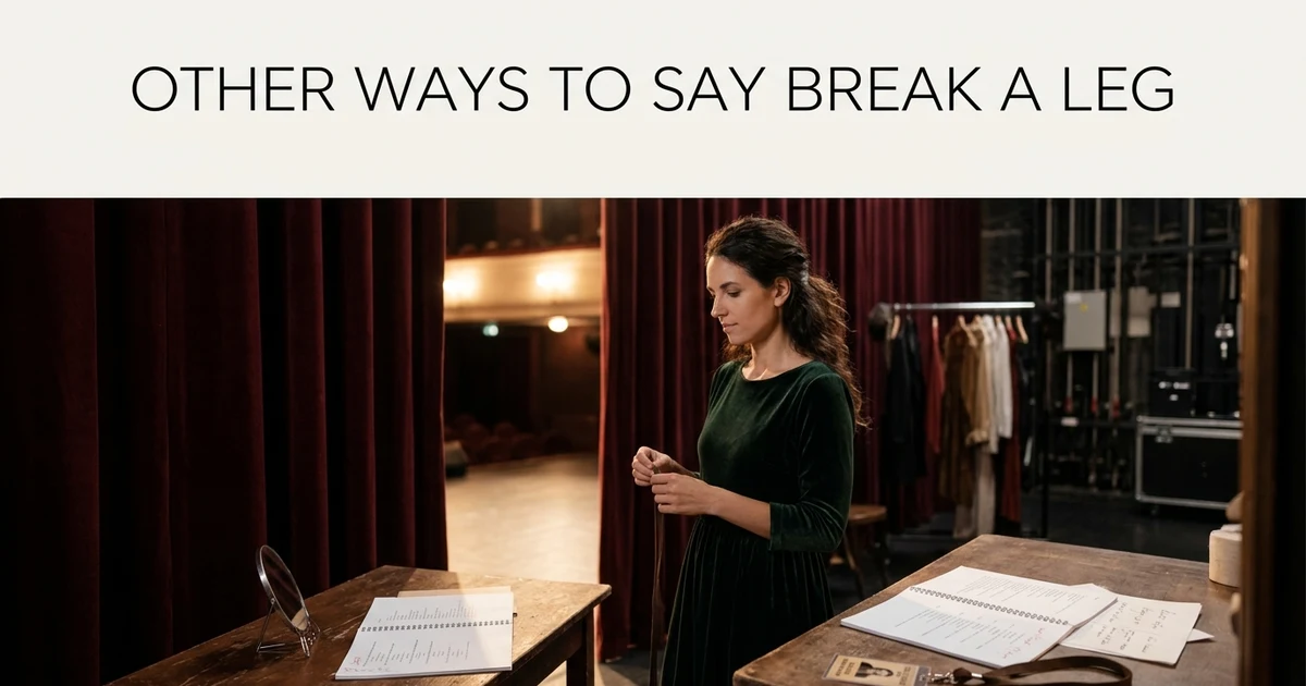 Other Ways to Say Break a Leg