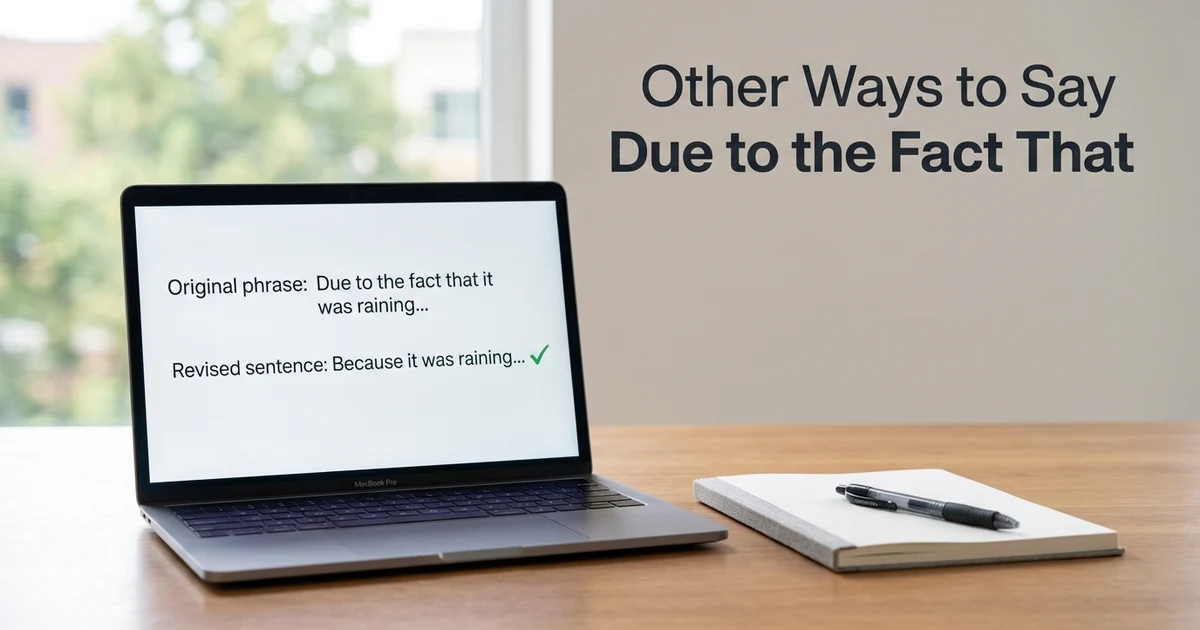 Other Ways to Say Due to the Fact That