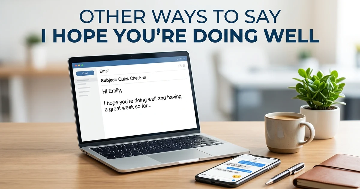 Other Ways to Say I Hope Youre Doing Well