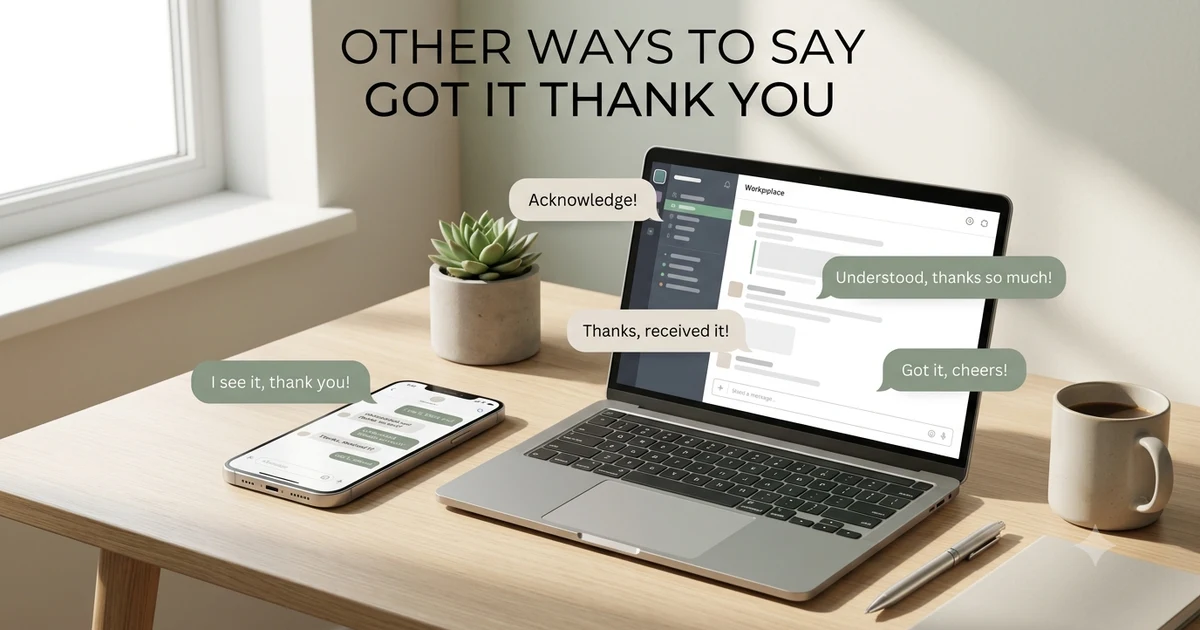 other ways to say got it thank you