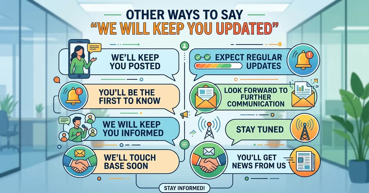 Other Ways to Say We Will Keep You Updated